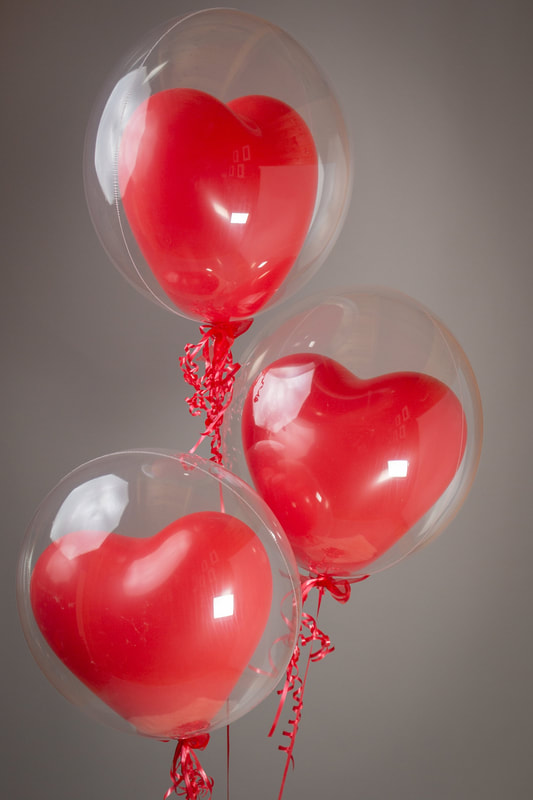 Bubble balloon valentines day